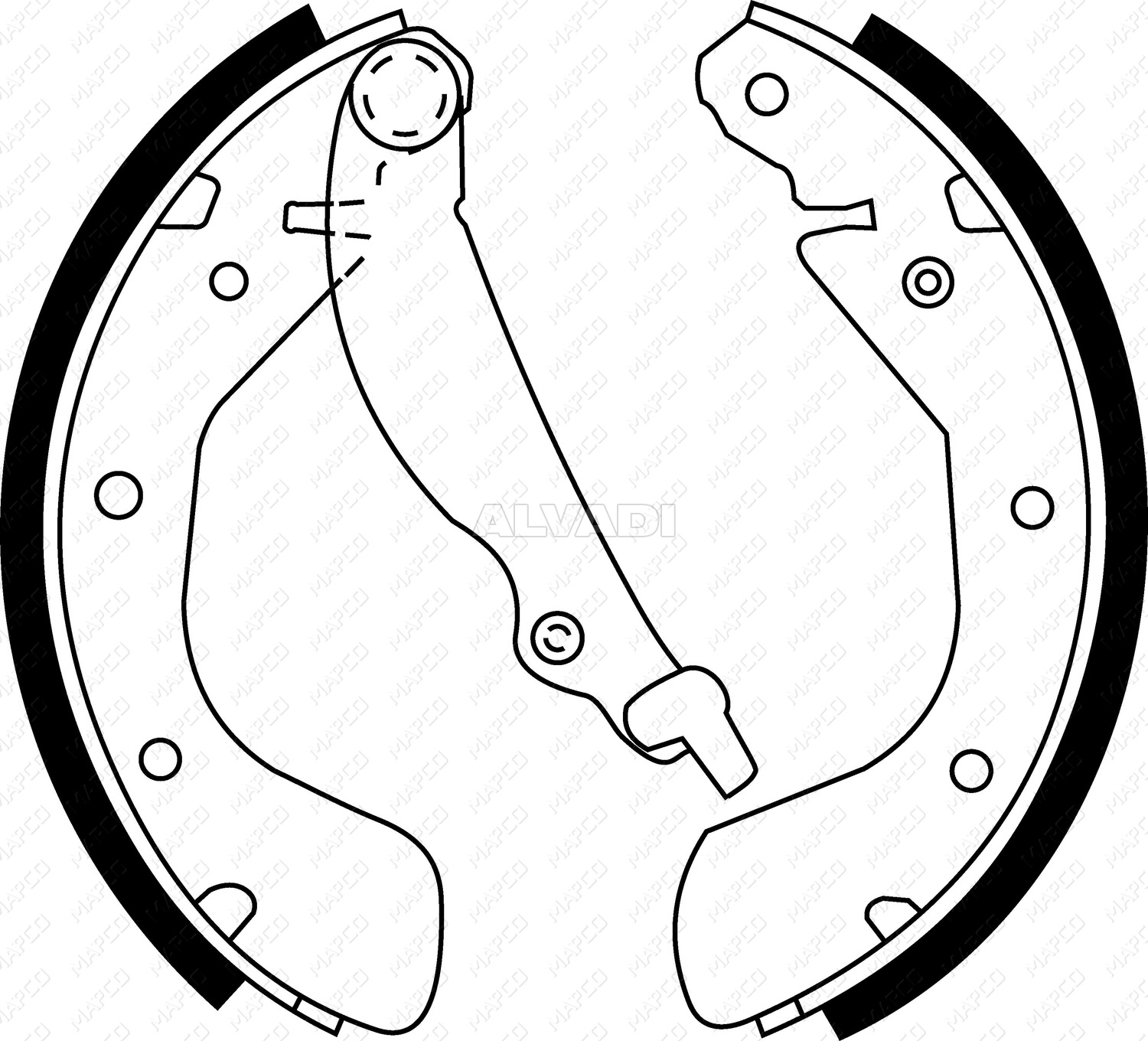 Mapco 8565 BREMSBACKENSATZ s/'adapte pour CHEVROLET AVEO Berline t300
